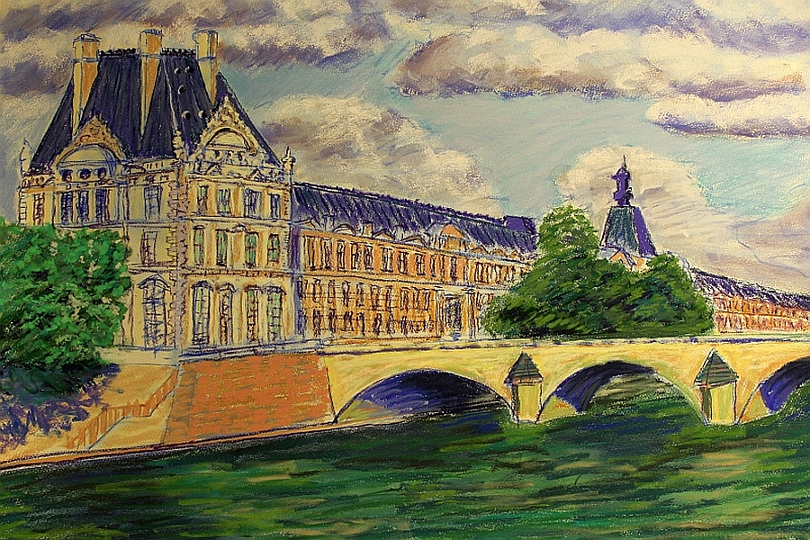 Sketch for The Louvre. Paris, France